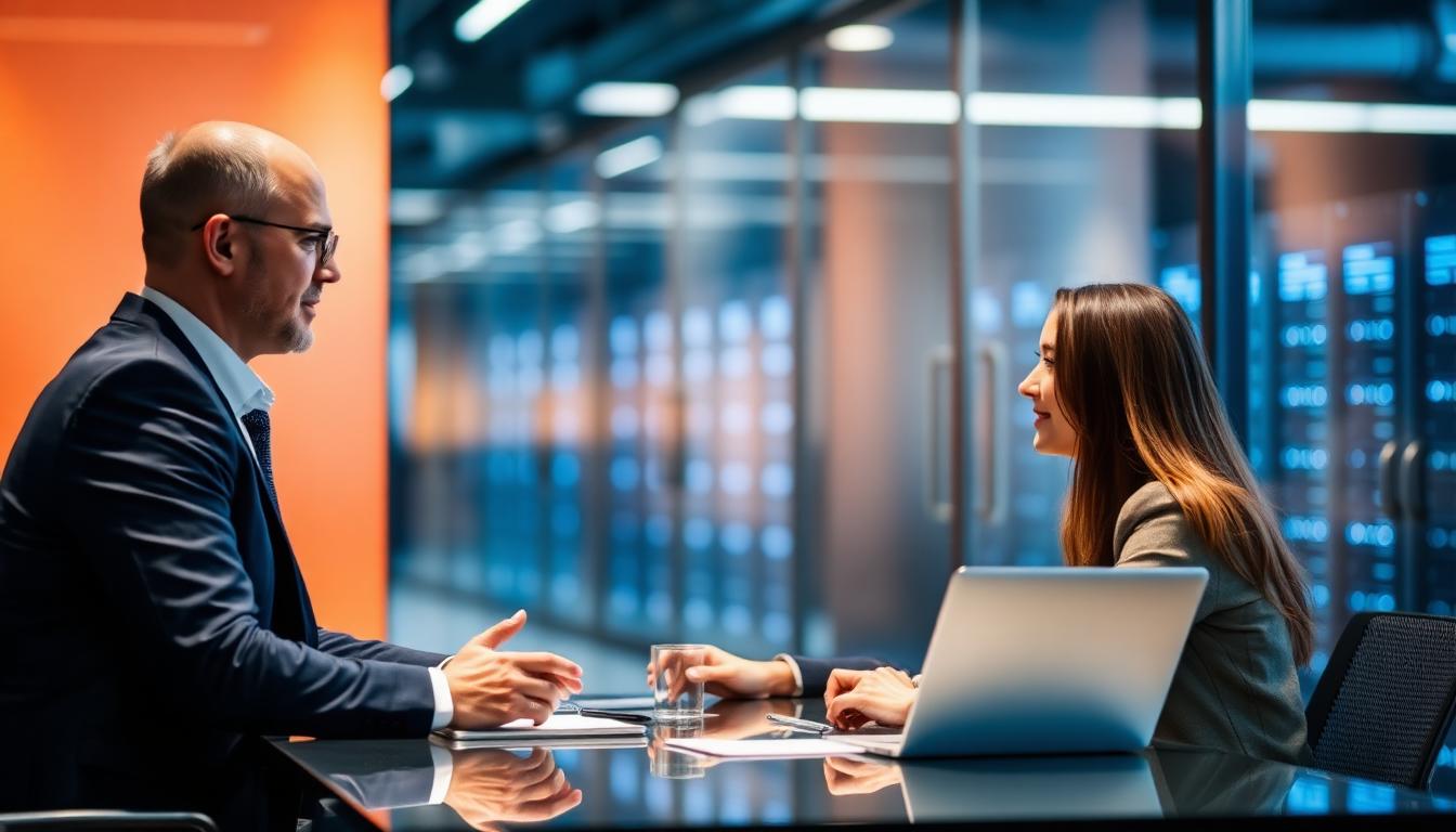 Alliance consultant discussing a search with a hiring manager